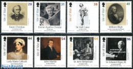 Isle Of Man 2006 National Portrait Gallery 8v, Mint NH, Art - Authors - Paintings - Schrijvers