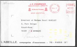 L'Abeille Sur EMA Rouge Illustrées De 95 Argenteuil Val Notre Dame 28 6 73  ( Assurances-Crédits ) - Abeilles