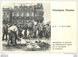 51 VITRY LE FRANCOIS CHRONIQUES VITRYATES  N°5 MANIFESTATION DU PERSONNEL DES ETS VIGNEAU 1er AVRIL 1982 - Vitry-le-François