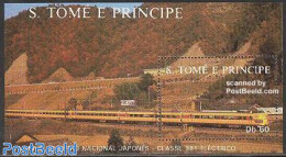 Sao Tome/Principe 1988 Electric Locomotive, Japan S/s, Mint NH, Transport - Railways - Trenes