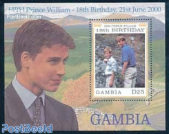 Gambia 2000 Prince William S/s, Mint NH, History - Kings & Queens (Royalty) - Königshäuser, Adel