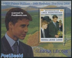 Sierra Leone 2000 Prince William S/s, Mint NH, History - Kings & Queens (Royalty) - Königshäuser, Adel