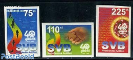 Netherlands Antilles 2000 Social Insurance Bank 3v Imperforated, Mint NH, Various - Banking And Insurance - Other & Unclassified