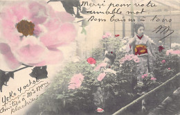 Japan - Geisha - Women Picking Flowers In A Greenhouse - Sonstige & Ohne Zuordnung