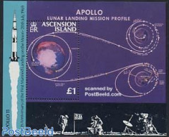 Ascension 1989 First Manned Flight S/s, Mint NH, Transport - Space Exploration - Ascensione