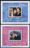 Nevis 1999 Edward & Sophie Wedding 2 S/s, Mint NH, History - Kings & Queens (Royalty) - Familias Reales
