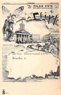 BRUXELLES - Journal éclaté - Place Royale - Monument Godefroid De Bouillon - Ed. Glückstadt & Münden 10110 - Other & Unclassified