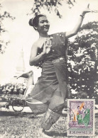 Laos - Danseuse Laotienne - CARTE MAXIMUM - Ed. Inconnu  - Laos