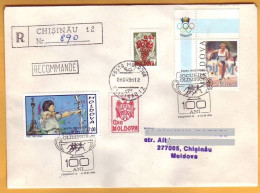 1996 Moldova Moldavie Moldau Special Cancellations "100 Years Of The Olympic Games" Used Cover - Moldova