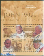 Saint Vincent & The Grenadines 2004 Union Island, Pope John Paul II 4v M/s, Mint NH, Religion - Pope - Pausen