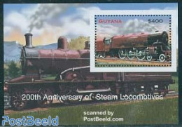 Guyana 2005 200 Years Steam Locomotives S/s, London, Midland, Mint NH, Transport - Railways - Treni