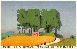 ZÜRICH - Flugpostkarte Basel-Zürich 19 Mai 1925 - Das Basler Wehrmannsdenkmal Auf Der Batterie - Verlag Unbekannt  - Zürich