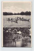 MOÇAMBIQUE Mozambique - Native Canoes - Canoas Nativas - POSTCARD IS TRIMMED AT BOTTOM - Ed. / Publ. Santos Rufino G9 - Mozambico