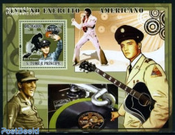 Sao Tome/Principe 2008 Elvis Presley S/s, Mint NH, Performance Art - Elvis Presley - Music - Popular Music - Elvis Presley