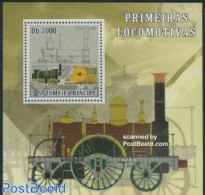 Sao Tome/Principe 2007 First Locomotives S/s, Mint NH, Transport - Railways - Trains