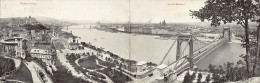 Hungary - BUDAPEST - Panoramic View - DOUBLE POSTCARD - Hongrie