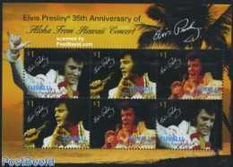 Tuvalu 2008 Elvis Presley, Aloha From Hawaii Concert 6v M/s, Mint NH, Performance Art - Elvis Presley - Music - Popula.. - Elvis Presley