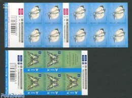 Belgium 2012 Butterflies 2 Foil Booklets, Mint NH, Nature - Butterflies - Stamp Booklets - Neufs