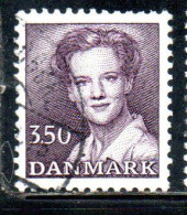 DANEMARK DANMARK DENMARK DANIMARCA 1982 1985 QUEEN MARGRETHE II  3.50k USED USATO OBLITERE - Gebraucht