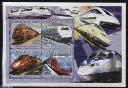 Niger 1999 High Speed Trains 4v M/s, Mint NH, Transport - Railways - Eisenbahnen