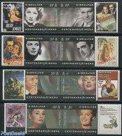 Gibraltar 1995 100 Years Cinema 8v, Mint NH, Performance Art - Film - Movie Stars - Cinéma