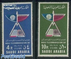 Saudi Arabia 1970 International Telecommunication Day 2v, Mint NH, Science - Telecommunication - Télécom