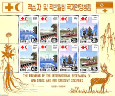 Korea, North 1994 Red Cross M/s, Mint NH, Health - Nature - Transport - Red Cross - Trees & Forests - Water, Dams & Fa.. - Croce Rossa