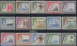 Gambia 1953 Definitives 15v, Unused (hinged), History - Nature - Transport - Various - Elephants - Trees & Forests - S.. - Rotary Club