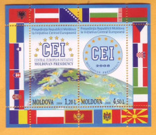2008 Moldova  Central European Initiative (CEI) Flags Albania Austria Croatia Slovenia Slovakia Ukraine Poland Romania - Europäischer Gedanke