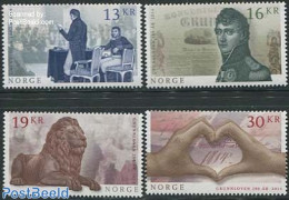 Norway 2014 200 Years Constitution 4v, Mint NH, Nature - Various - Cat Family - Justice - Unused Stamps