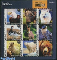 Saint Vincent & The Grenadines 2014 Mustique, Tundra Animals 9v M/s, Mint NH, Nature - Animals (others & Mixed) - Bear.. - St.Vincent Y Las Granadinas