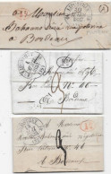 LANDES 3 Lettres Càd LIPOSTHEY Type 12 Dont 1 Boîte Rurale A PONTENX - 1801-1848: Vorläufer XIX