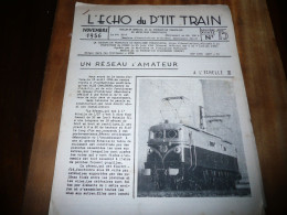 CHEMINS DE FER REVUE L'ECHO DU P'TIT TRAIN N° 15 NOVEMBRE 1956 MODELISME FERROVIAIRE GARE DES BROTTEAUX LYON - Ferrocarril & Tranvías