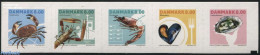 Denmark 2017 Shellfish 5v S-a, Mint NH, Health - Nature - Transport - Food & Drink - Shells & Crustaceans - Ships And .. - Unused Stamps
