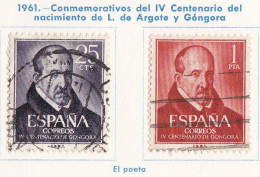 1961 - ESPAÑA -  IV CENTENARIO DEL NACIMIENTO DE LUIS DE GONGORA - EDIFIL 1369,1370 - Usati