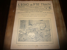 CHEMINS DE FER REVUE L'ECHO DU P'TIT TRAIN N° 16 DECEMBRE 1956 MODELISME FERROVIAIRE GARE DES BROTTEAUX LYON - Ferrovie & Tranvie