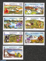 Mongolia 2020 Landscapes And Animals 7v, Mint NH, Nature - Animals (others & Mixed) - Birds - Birds Of Prey - Cat Fami.. - Mongolia