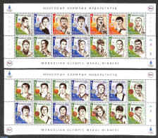 Mongolia 2020 Olympic Winners 28v (2 M/s), Mint NH, Sport - Olympic Games - Mongolie