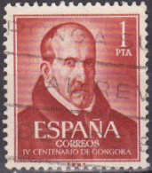 1961 - ESPAÑA -  IV CENTENARIO DEL NACIMIENTO DE LUIS DE GONGORA - EDIFIL 1370 - Usati