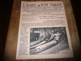CHEMINS DE FER REVUE L'ECHO DU P'TIT TRAIN N° 17 JANVIER 1957 MODELISME FERROVIAIRE GARE DES BROTTEAUX LYON - Chemin De Fer & Tramway