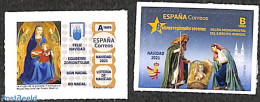 Spain 2021 Christmas 2v S-a, Mint NH, Religion - Christmas - Nuovi