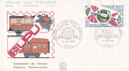 1er Jour, Centenaire De L'Union Postale Universelle - 1970-1979