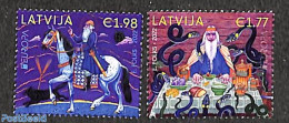 Latvia 2022 Europa, Myths & Legends 2v, Mint NH, History - Europa (cept) - Art - Fairytales - Contes, Fables & Légendes
