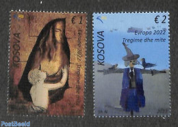 Kosovo 2022 Europa, Myths & Legends 2v, Mint NH, History - Nature - Europa (cept) - Birds - Art - Fairytales - Contes, Fables & Légendes