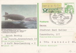 Deutschland. Zeppelin-Bildpostkarte Zur 50 Jahre Arktisfahrt (Michel P134, Serie I), Aus 6078 NEU-ISENBURG, 1981 - Bildpostkarten - Gebraucht