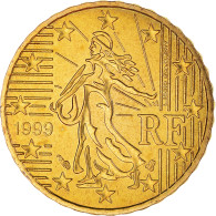 France, 10 Euro Cent, 1999, Paris, BU, FDC, Laiton, KM:1285 - Frankreich