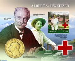 Liberia 2022 Albert Schweitzer, Mint NH, Health - History - Science - Red Cross - Nobel Prize Winners - Croce Rossa