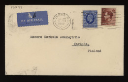 Great Britain 1937 London Air Mail Cover To Finland__(12243) - Storia Postale