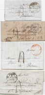 LANDES 4 Lettres Càd TARTAS Type 12 Dont 1 Rouge Et 2 Boîte Rurale A  IGOS , D  ARGUZAN - 1801-1848: Précurseurs XIX