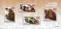 Central Africa 2023 Prehistoric Humans, Mint NH, Nature - Prehistoric Animals - Prehistory - Préhistoriques